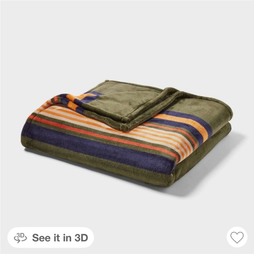 Threshold Multicolor Striped Blanket